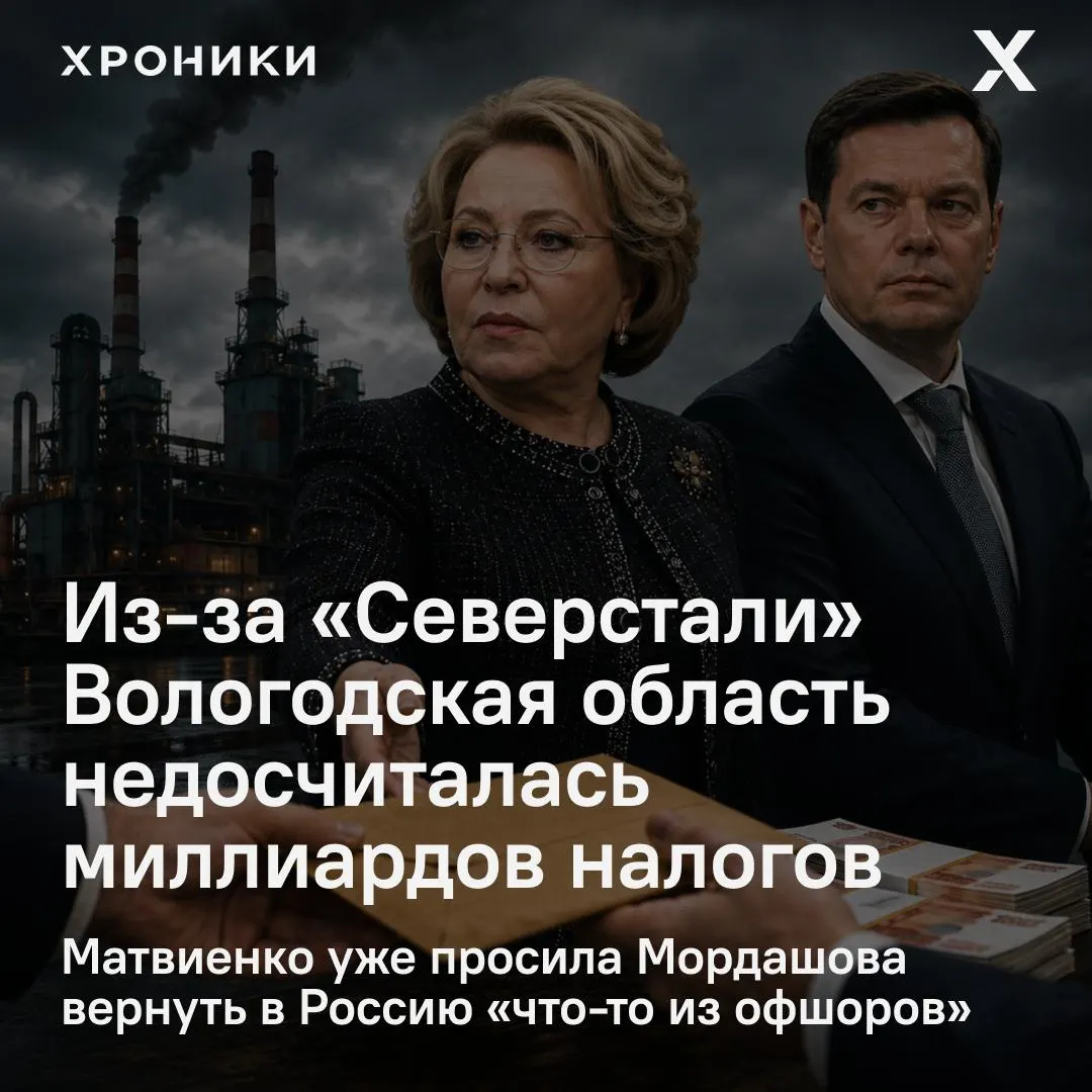 Сенатор потребовала разобраться в возврате налоговых переплат крупными компаниями. По данным, Вологодская область потеряла около 3,3 млрд рублей налога на прибыль за февраль—апрель 2026 года, что бьёт по региональному бюджету и социальным обязательствам.