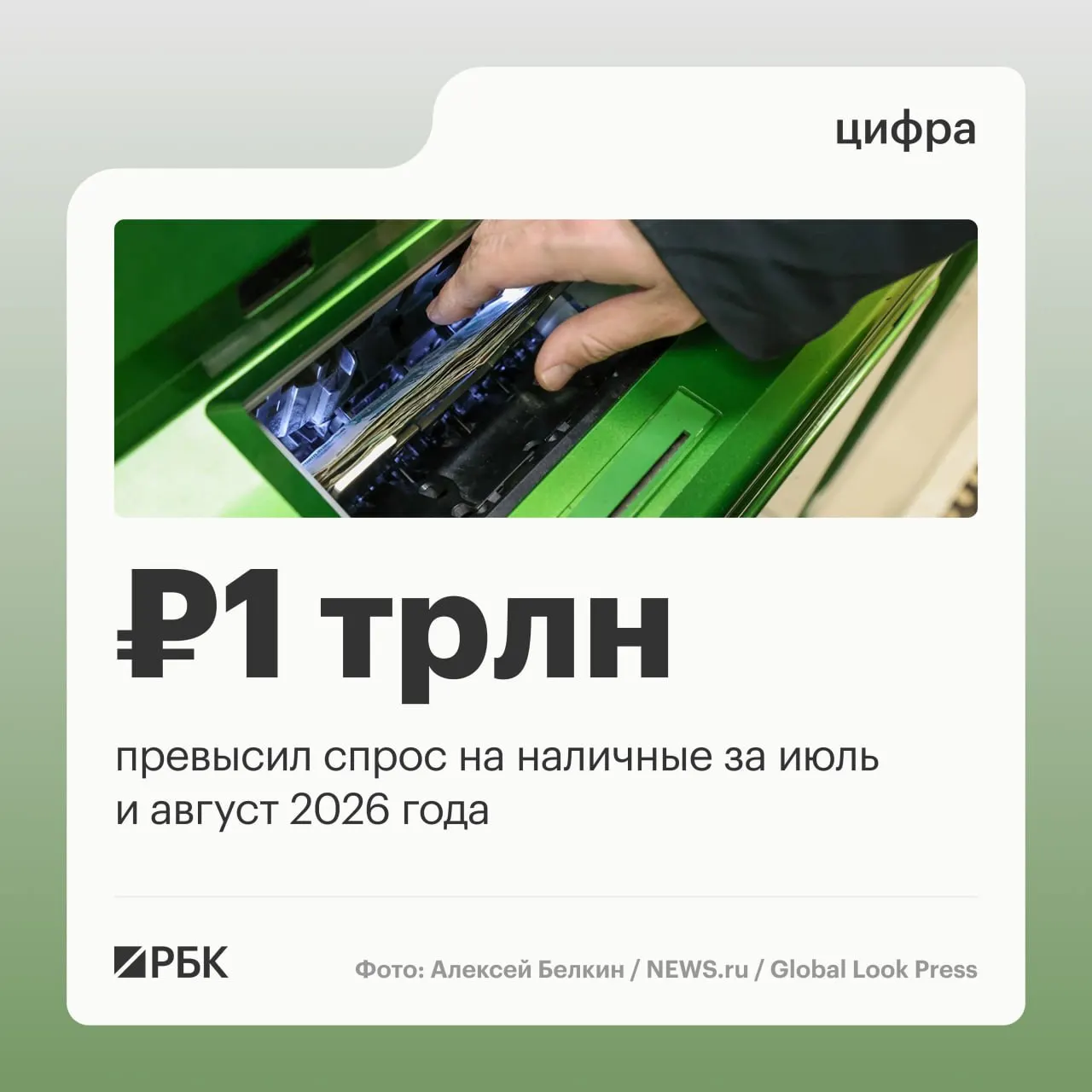 В августе наличные в обращении увеличились на 443 млрд рублей; общий годовой прирост около 2,5 трлн рублей; пик спроса за год зафиксирован в апреле.